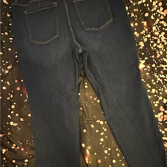 Lane Bryant Dark Blue Signature Fit Studded Skinny Jeans - Picture 2 of 4